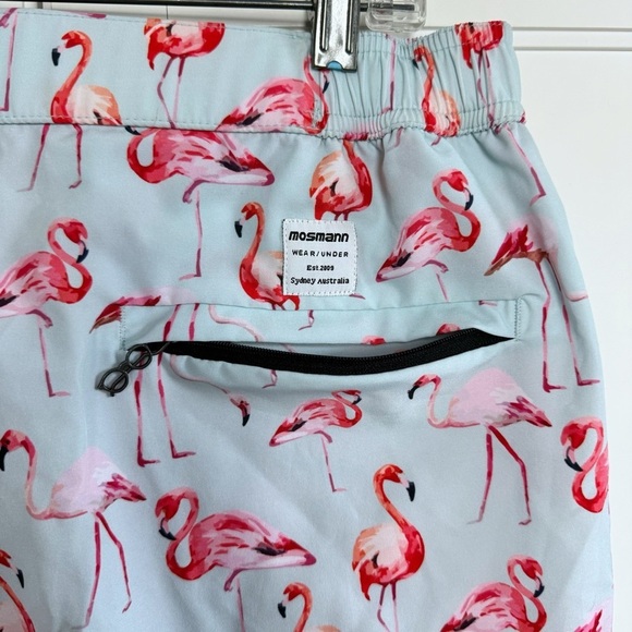 New! MOSMANN Pink Flamingo Australia Quick Dry Stretch Swim Trunks Shorts 2XL - Picture 9 of 12